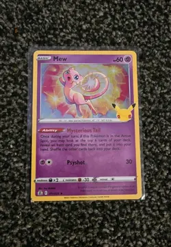 Mew 011/025 - Celebrations 25th Anniversary - Holo Rare Pokemon TCG English Card - Image 1