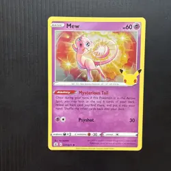 Pokemon Mew TCG Holo Rare Card 011/025 Celebrations Series - Image 1