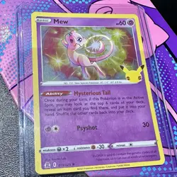 Pokemon TCG Mew Celebrations Holo Card 011/025 Rare - Image 1