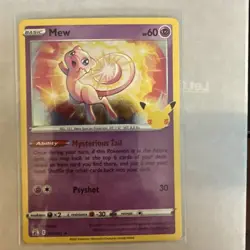 Pokemon TCG Mew Celebrations Holo Rare Card 011/025 Near Mint/Mint Condition - Image 1