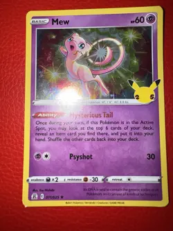 Mew 011/025 Pokemon TCG 25th Anniversary Celebrations Holo Card - Image 1