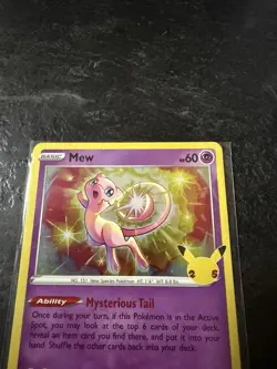 Pokemon TCG Celebrations Mew Holo Card 011/025 25th Anniversary Rare - Image 4