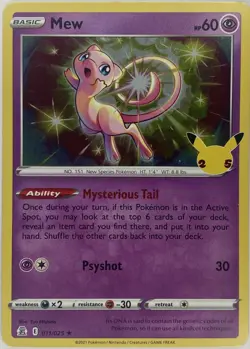 Mew Celebrations 011/025 Holo (MP) Pokemon TCG - Image 1