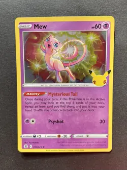 Mew 011/025 - Holo Rare - Celebrations - Pokemon Card TCG - Image 1