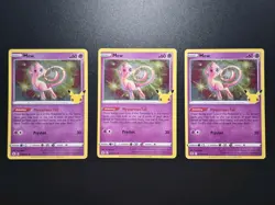 Pokemon TCG Mew Celebrations 011/025 Holo Holo Rare X 3 - Image 1