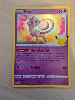 Pokemon TCG Mew Celebrations Holo Foil Card 011/025 Rare - Image 1