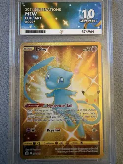 Pokemon TCG Mew Celebrations 011/025 Holo Holo Rare Ace 10 Gem Mint - Image 1