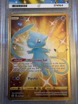 Pokemon TCG Mew Celebrations 011/025 Holo Holo Rare Ace 10 Gem Mint - Image 2