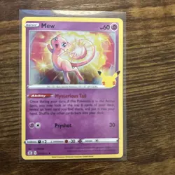 Pokemon TCG Mew Celebrations Holo Foil Card 011/025 NM - Image 1
