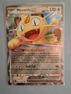 Meowth EX 062/088 Double Rare Holo Perfect Order Pokemon TCG Card - Image 1