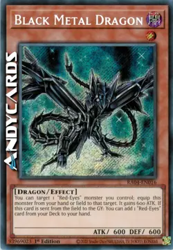 BLACK METAL DRAGON (Drago Metallico Nero) • Segreta • RA04 EN016 • 1Ed • Yugioh! - Image 1