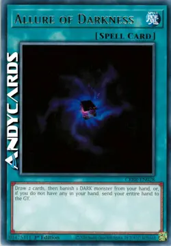 ALLURE OF DARKNESS (Fascino Dell'oscurita) • Rara • CRBR EN028 • 1Ed • Yugioh - Image 1