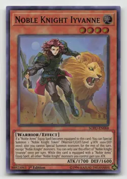 Yugioh Noble Knight Iyvanne Super Rare SOFU-EN088 NM - Image 1