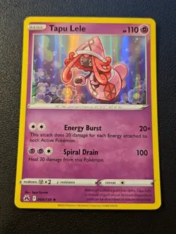 Pokemon SWSH Crown Zenith RARE HOLO Card - Tapu Lele 064/159 - Image 1