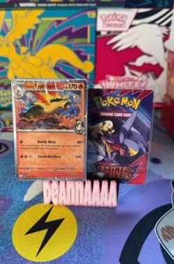Ethan's Typhlosion Card 034/182 Destined Rivals Stamped SEALED pre release deck - Image 1