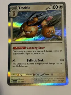Pokemon Card Dodrio Scarlet & Violet 151 Reverse Holo Rare 085/165 Near Mint - Image 1