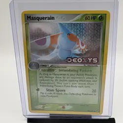 Pokemon Card Masquerain 39/107 Ex Deoxys Stamped Holo LP - Image 1