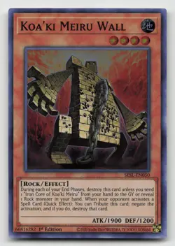 Yugioh Koa'ki Meiru Wall Super Rare SESL-EN050 NM - Image 1