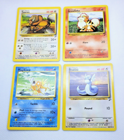 Vintage Pokemon Cards Lot (4) *NM - Base Set 2 - Tauros, Dratini, Magikarp - Image 2
