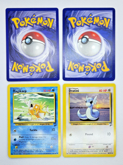 Vintage Pokemon Cards Lot (4) *NM - Base Set 2 - Tauros, Dratini, Magikarp - Image 5