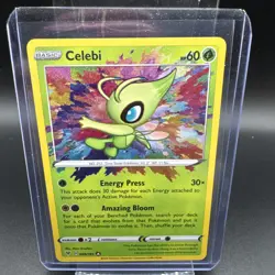 Celebi 009/185 Vivid Voltage Amazing Rare NM+ Pokemon TCG Card Rainbow Holo - Image 1