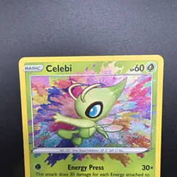 Celebi 009/185 Vivid Voltage Amazing Rare NM+ Pokemon TCG Card Rainbow Holo - Image 3