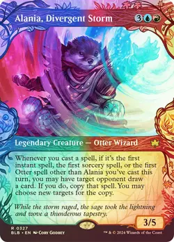 Magic The Gathering MTG ALANIA, DIVERGENT STORM SHOWCASE FOIL Bloomburrow NM - Image 1