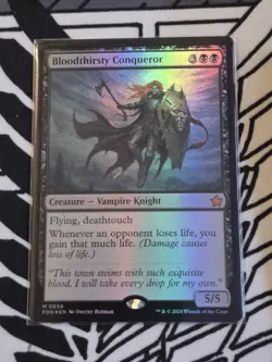 MTG #58 Bloodthirsty Conqueror Foundations Foil - Image 1