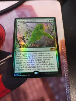 Miscut Misprint Vivien's Invocation Core Set 2019 Foil Right Side Square Corners - Image 1