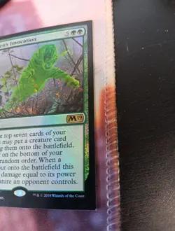 Miscut Misprint Vivien's Invocation Core Set 2019 Foil Right Side Square Corners - Image 2