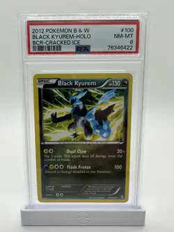 2012 Pokemon BW Black Kyurem 100/149 Boundaries Crossed NM-MT PSA 8 - Image 1