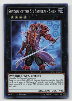 Yugioh Shadow of the Six Samurai - Shien Super Rare SPWA-EN012 NM - Image 1