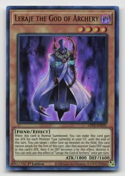 Yugioh Leraje the God of Archery Ultra Rare GFP2-EN031 NM - Image 1