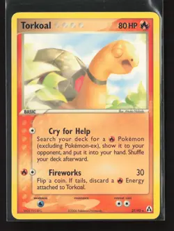 Torkoal 27/92 Rare Legend Maker Pokemon NM - Image 2