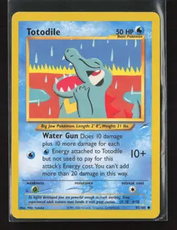 Totodile 85/105 Common Neo Destiny Pokemon NM - Image 2