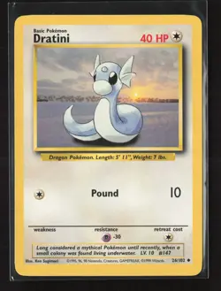 Dratini 26/102 Uncommon Base Set Pokemon NM Pack Fresh - Image 2