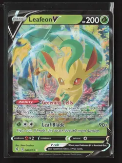 Leafeon V 007/203 Rare V Evolving Skies Pokemon NM - Image 2