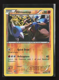 Hitmontop 49/111 Reverse Holo Uncommon Furious Fists Pokemon NM - Image 2