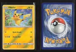 Pikachu 19/68 Reverse Holo Common Hidden Fates Pokemon NM - Image 1