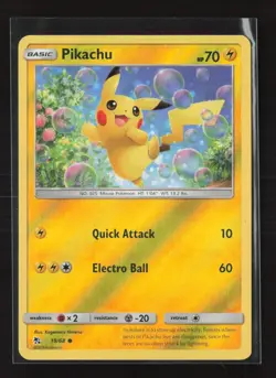 Pikachu 19/68 Reverse Holo Common Hidden Fates Pokemon NM - Image 2