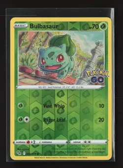 Bulbasaur 001/078 Reverse Holo Common Pokemon GO Pokemon - Image 2