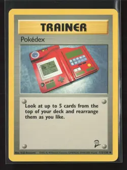Pokedex 115/130 Uncommon Base Set 2 Pokemon NM - Image 2