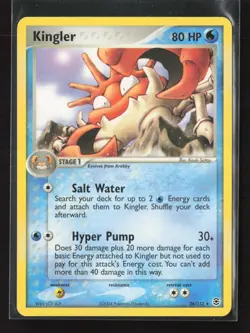 Kingler 26/112 Rare FireRed & LeafGreen Pokemon NM - Image 2