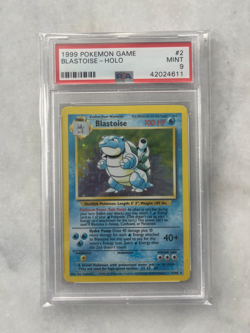 1999 Base Set Unlimited Blastoise Holo Pokemon TCG 2/102, PSA 9 MINT - Image 1