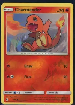 Charmander 7/68 Reverse Holo Common Hidden Fates Pokemon NM - Image 2
