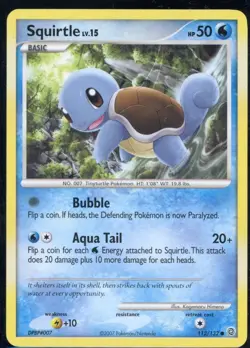 Squirtle 112/132 Common Secret Wonders Pokemon NM - Image 2