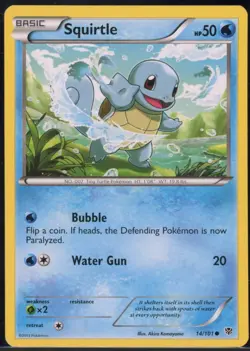 Squirtle 14/101 Common Plasma Blast Pokemon NM - Image 2