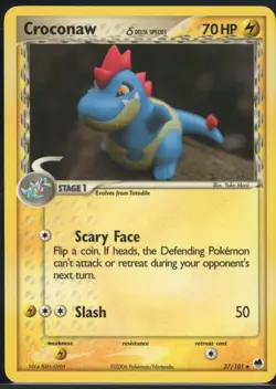 Croconaw 27/101 Uncommon Dragon Frontiers Pokemon NM - Image 2
