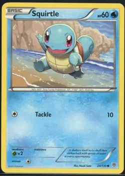 Squirtle 24/135 Common Plasma Storm Pokemon NM - Image 2