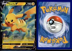 Pikachu V SWSH063 Promo SWSH Black Star Pokemon NM - Image 1